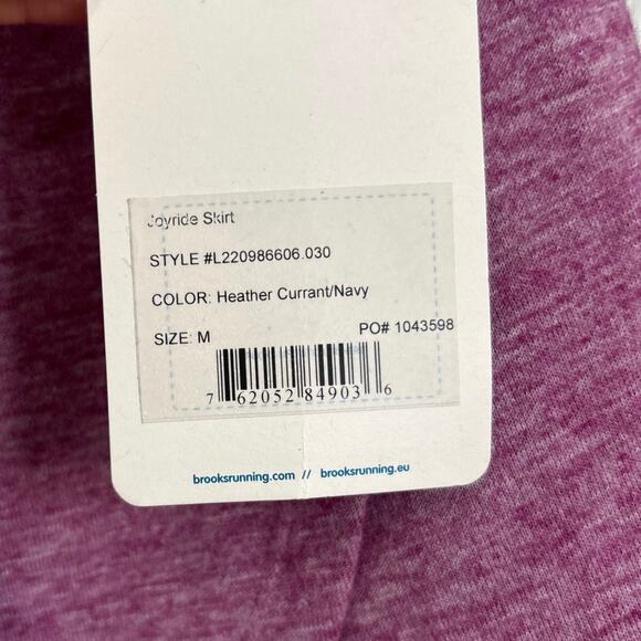 Brooks NWT Wool Blend Pleated Active Joyride Skirt in Heathered Currant Size M - Picture 11 of 11